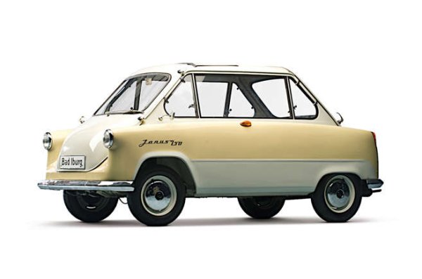 Тази тази компания е най-известна със своите мотоциклети и скутери, но има един модел сред колите. Janus е микрокола с почти симетричен дизайн, включващ врати в крайната предна и задна част и седалки, обърнати в противоположни посоки. Това обяснява името му, което също е на римски бог с две лица. Колкото и интересно да е всичко това, Janus няма успех и е произведен едва през 1957 и 1958 година. Да, съгласни сме, тази грозотия се нуждае от бърз край!